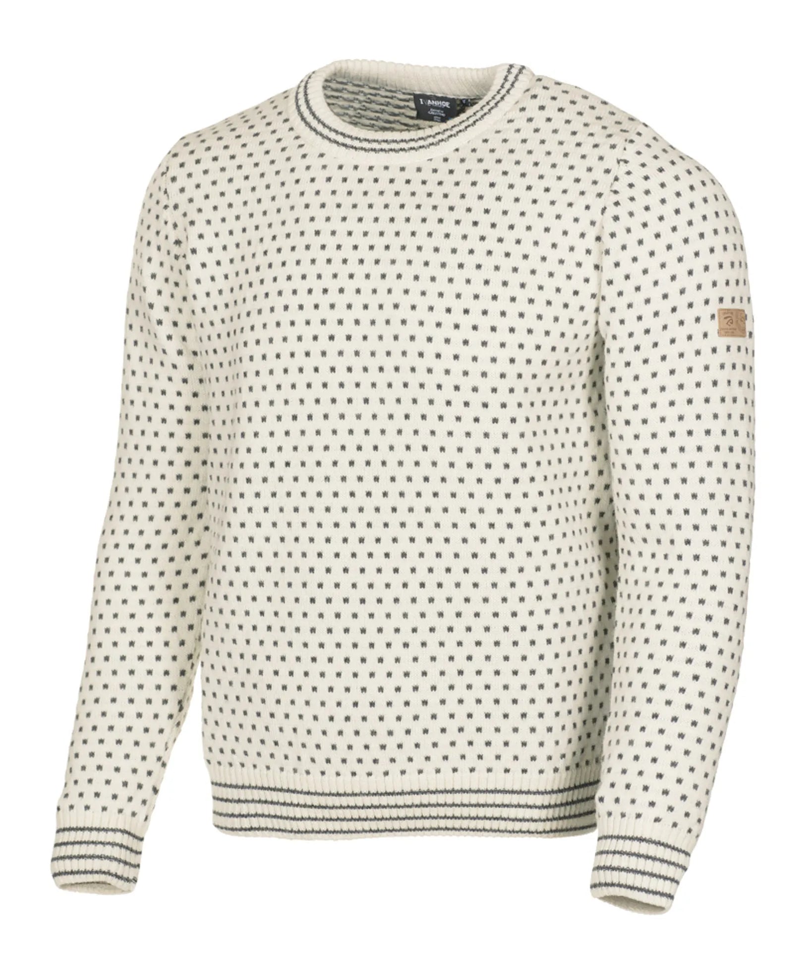 SVERRE CREWNECK, 100% ULL — OFF WHITE - Ivanhoe of Sweden