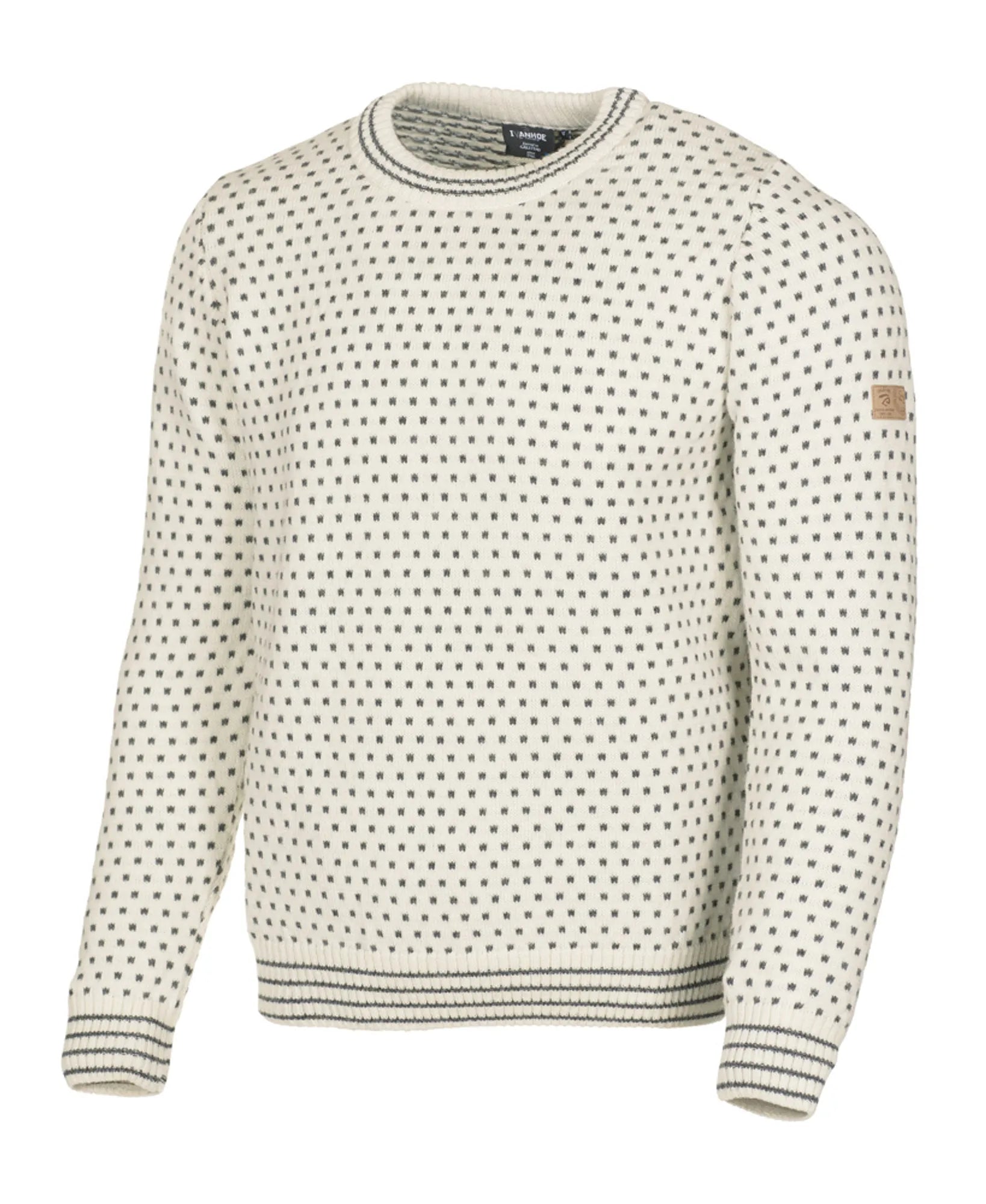 SVERRE CREWNECK, 100% ULL — OFF WHITE - Ivanhoe of Sweden