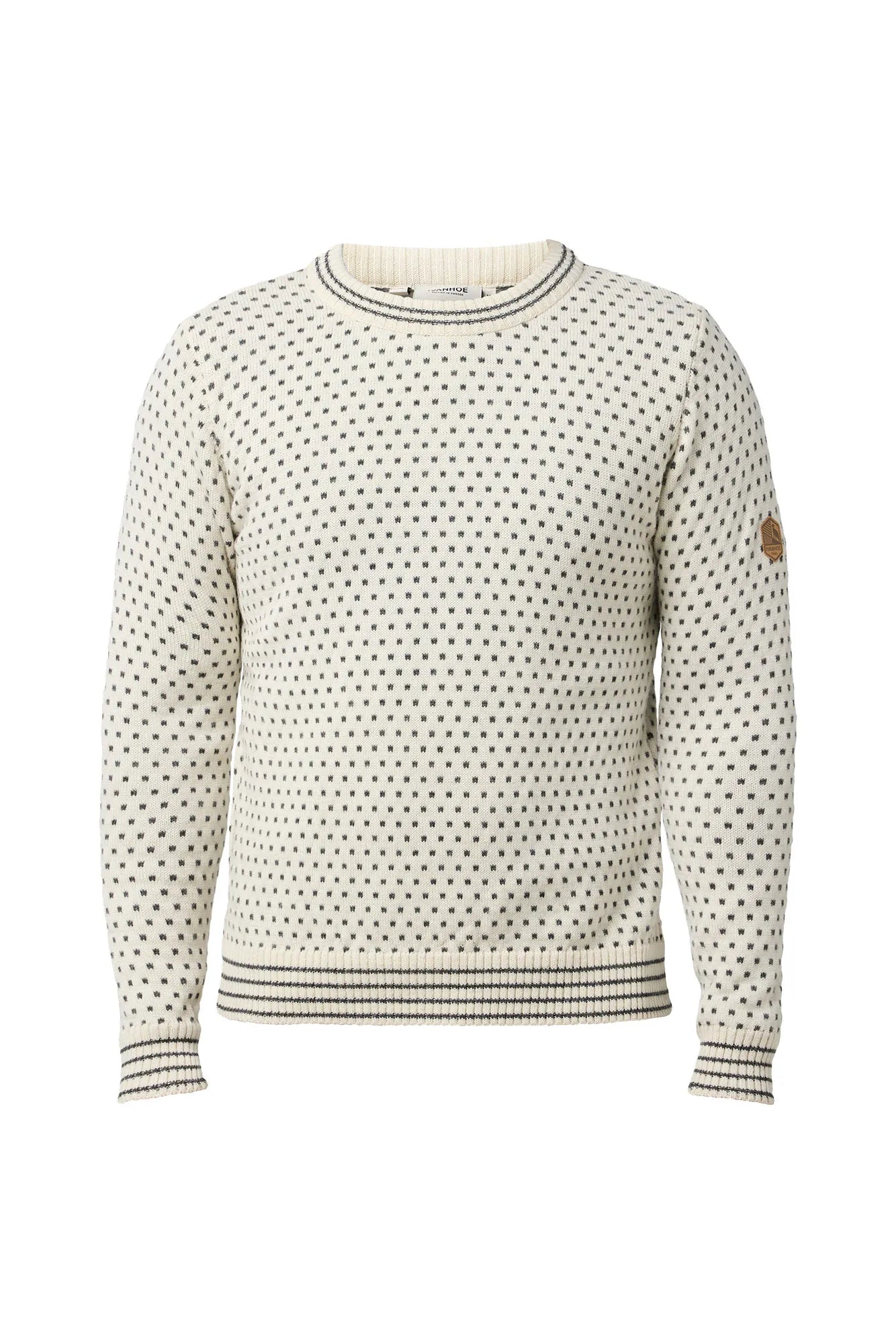 SVERRE CREWNECK, 100% ULL — OFF WHITE - Ivanhoe of Sweden