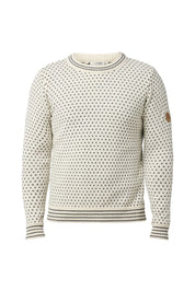 SVERRE CREWNECK, 100% ULL — OFF WHITE - Ivanhoe of Sweden