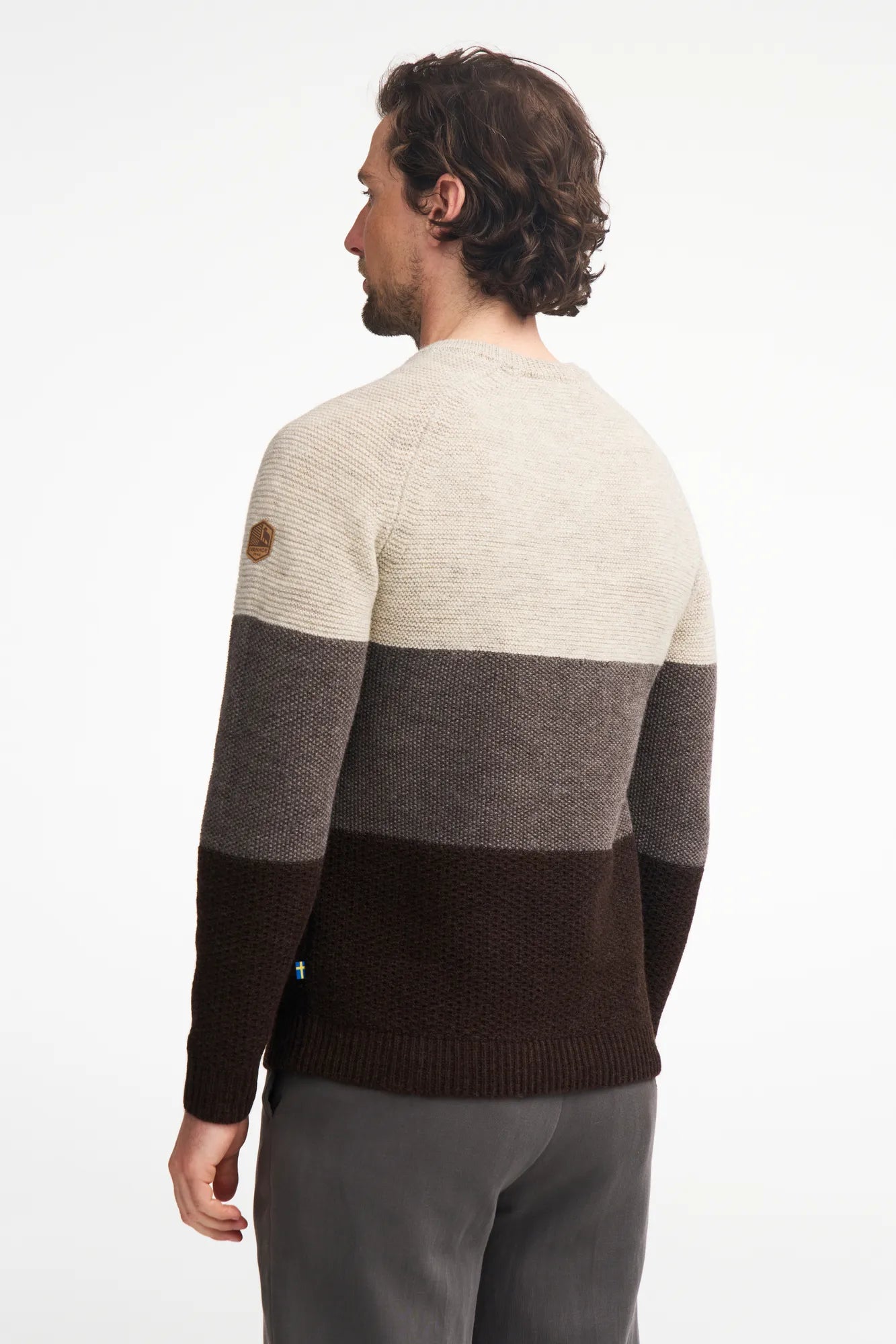 NLS LARCH CREWNECK, 100% OFÄRGAD ULL — BIRCH - Ivanhoe of Sweden