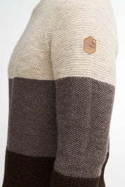 NLS LARCH CREWNECK, 100% OFÄRGAD ULL — BIRCH - Ivanhoe of Sweden
