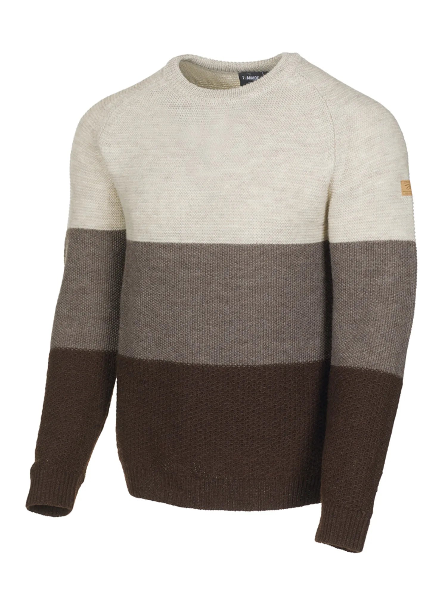NLS LARCH CREWNECK, 100% OFÄRGAD ULL — BIRCH - Ivanhoe of Sweden