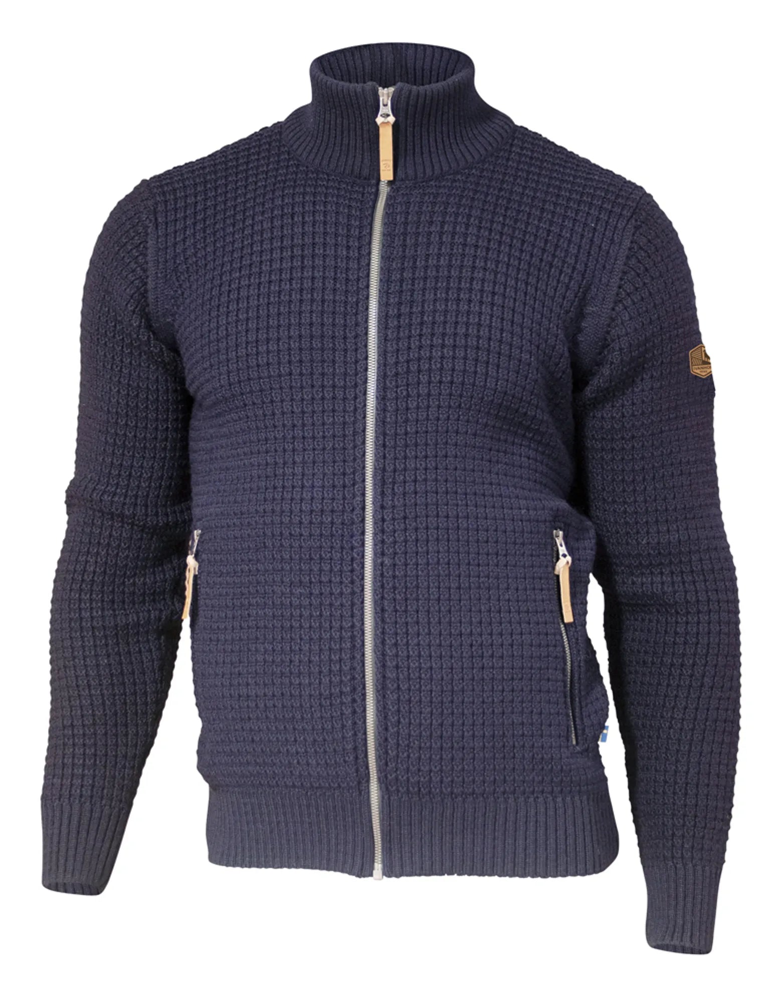 MORITZ FULL ZIP, 100% ULL — NAVY - Ivanhoe of Sweden