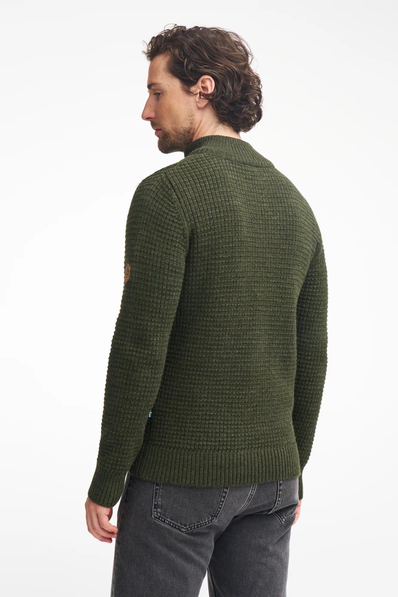 MORITZ HALF ZIP, 100% ULL — GREY - Ivanhoe of Sweden