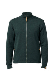 HELMER FULL ZIP 100% MERINOULL — RIFLE GREEN - Ivanhoe of Sweden