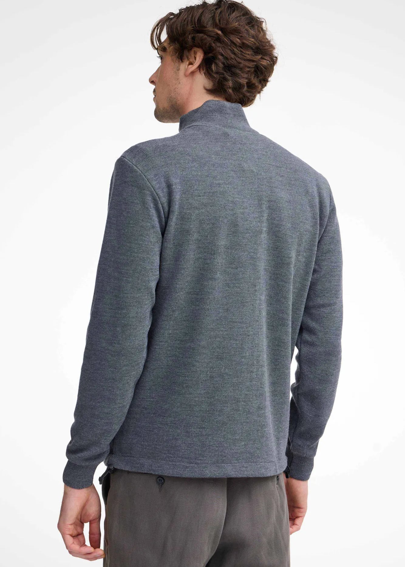 HELMER FULL ZIP 100% MERINOULL — GREY - Ivanhoe of Sweden