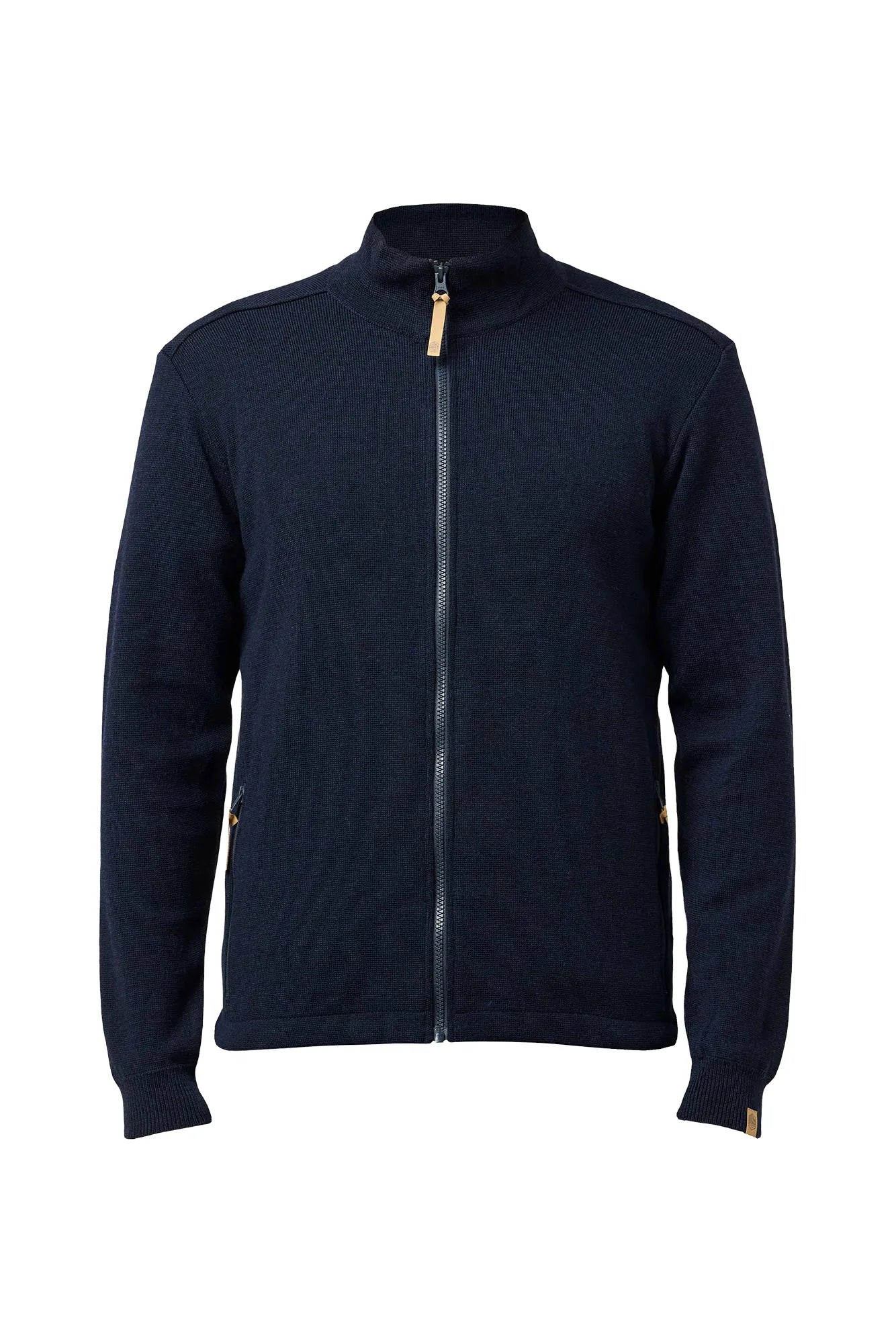 HELMER FULL ZIP 100% MERINOULL — NAVY - Ivanhoe of Sweden