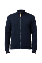 HELMER FULL ZIP 100% MERINOULL — NAVY - Ivanhoe of Sweden