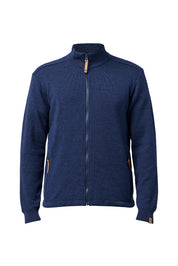 HELMER FULL ZIP 100% MERINOULL — STEELBLUE - Ivanhoe of Sweden