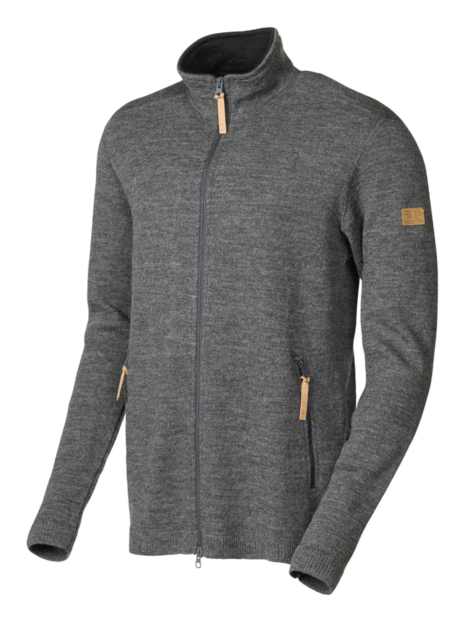 VOLMAR FULL ZIP, 69% ULL — GREY - Ivanhoe of Sweden
