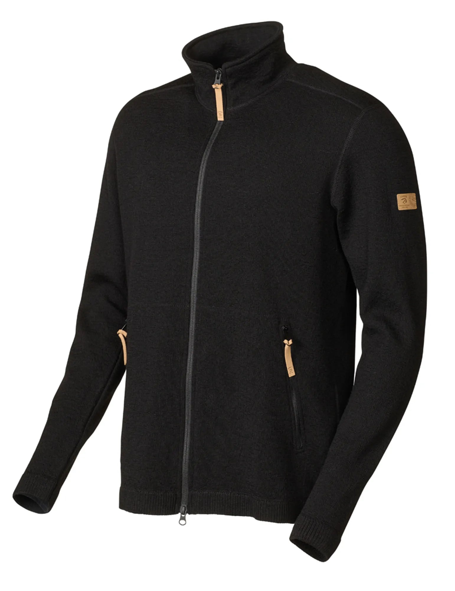 VOLMAR FULL ZIP, 69% ULL — BLACK - Ivanhoe of Sweden