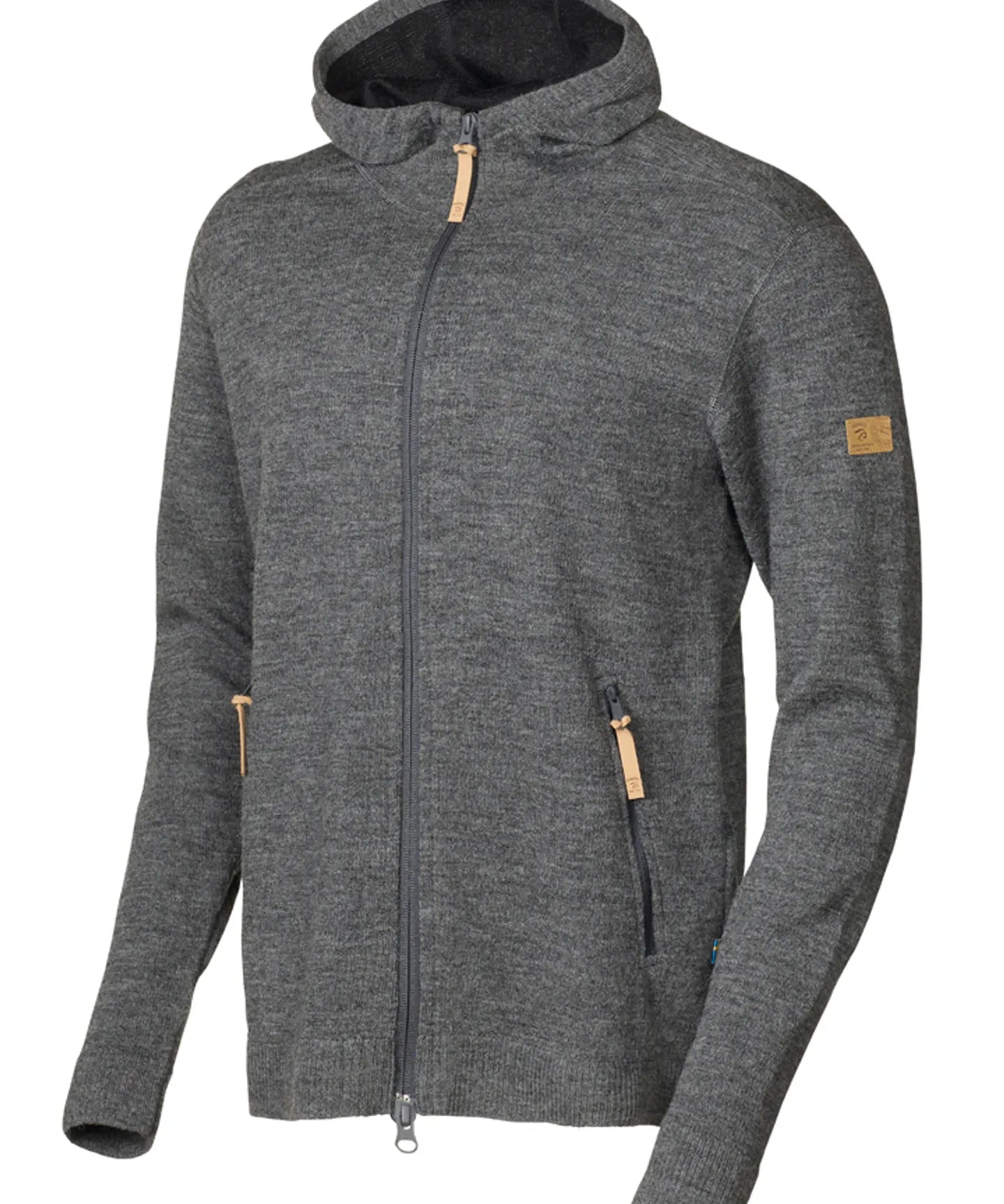 VOLMAR FULL ZIP, 69% ULL — GREY - Ivanhoe of Sweden