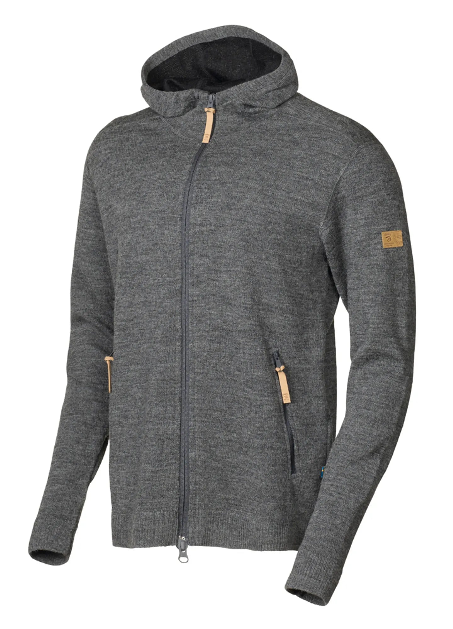 VOLMAR FULL ZIP, 69% ULL — GREY - Ivanhoe of Sweden