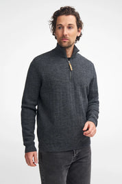 HUGO HALF ZIP, WINDBREAKER, 100% ULL — LODEN GREEN - Ivanhoe of Sweden