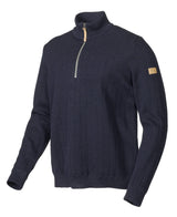 HUGO HALF ZIP, WINDBREAKER, 100% WOLLE — NAVY
