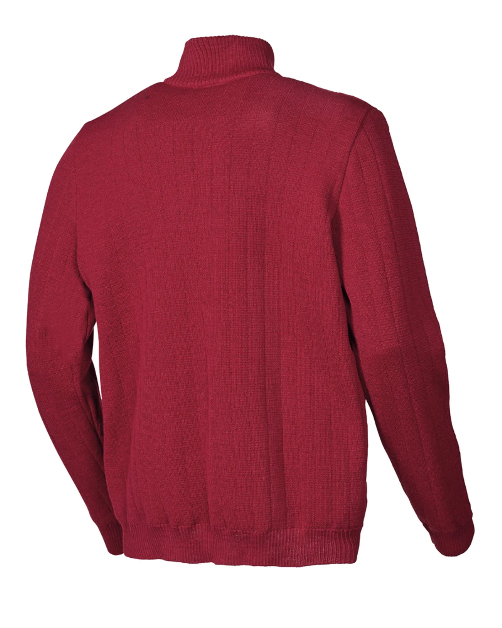 HUGO HALF ZIP, WINDBREAKER, 100% ULL — DEEP RED - Ivanhoe of Sweden