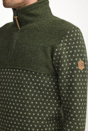 SVERRE HALF ZIP — LODEN GREEN - Ivanhoe of Sweden