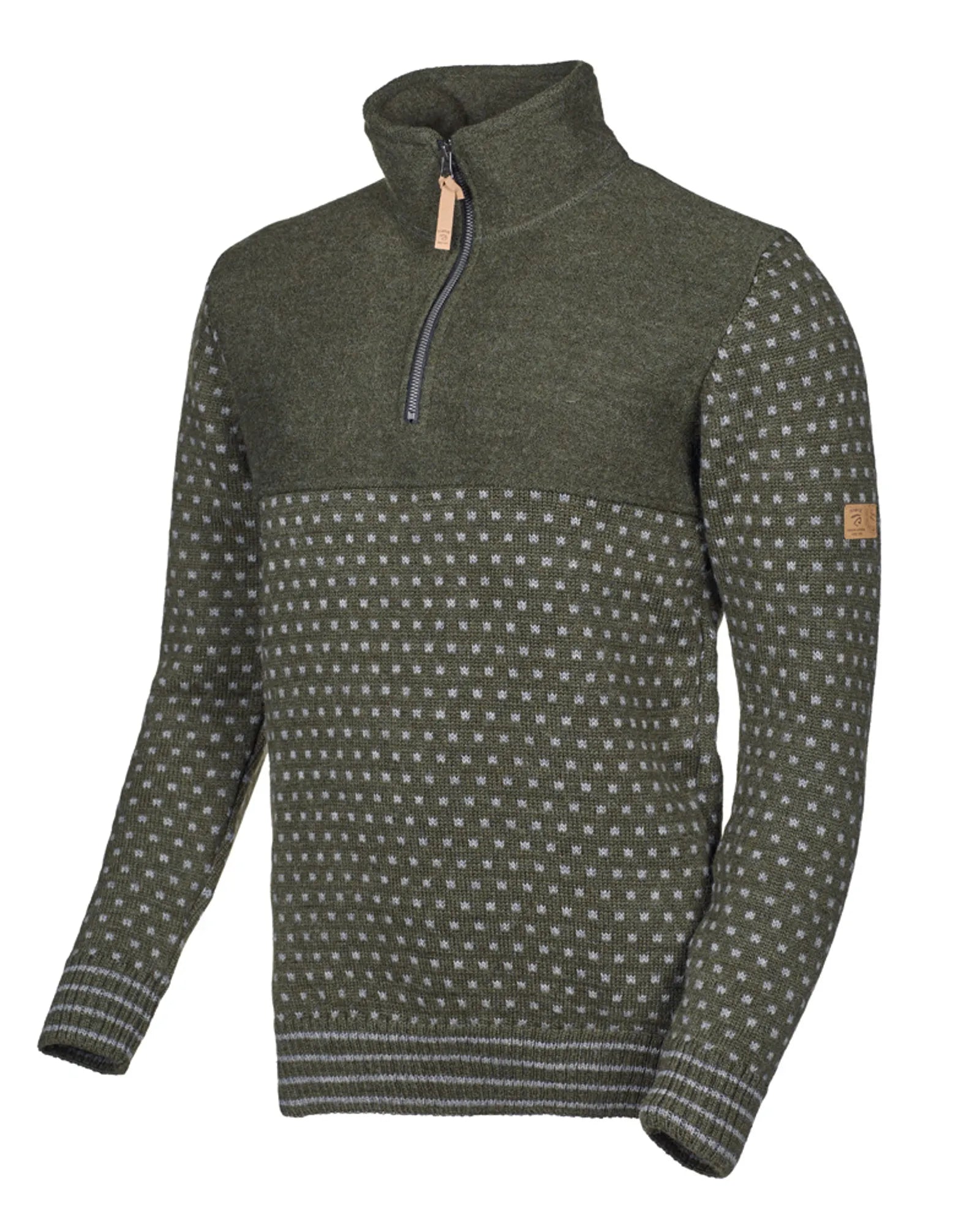 SVERRE HALF ZIP — LODEN GREEN - Ivanhoe of Sweden