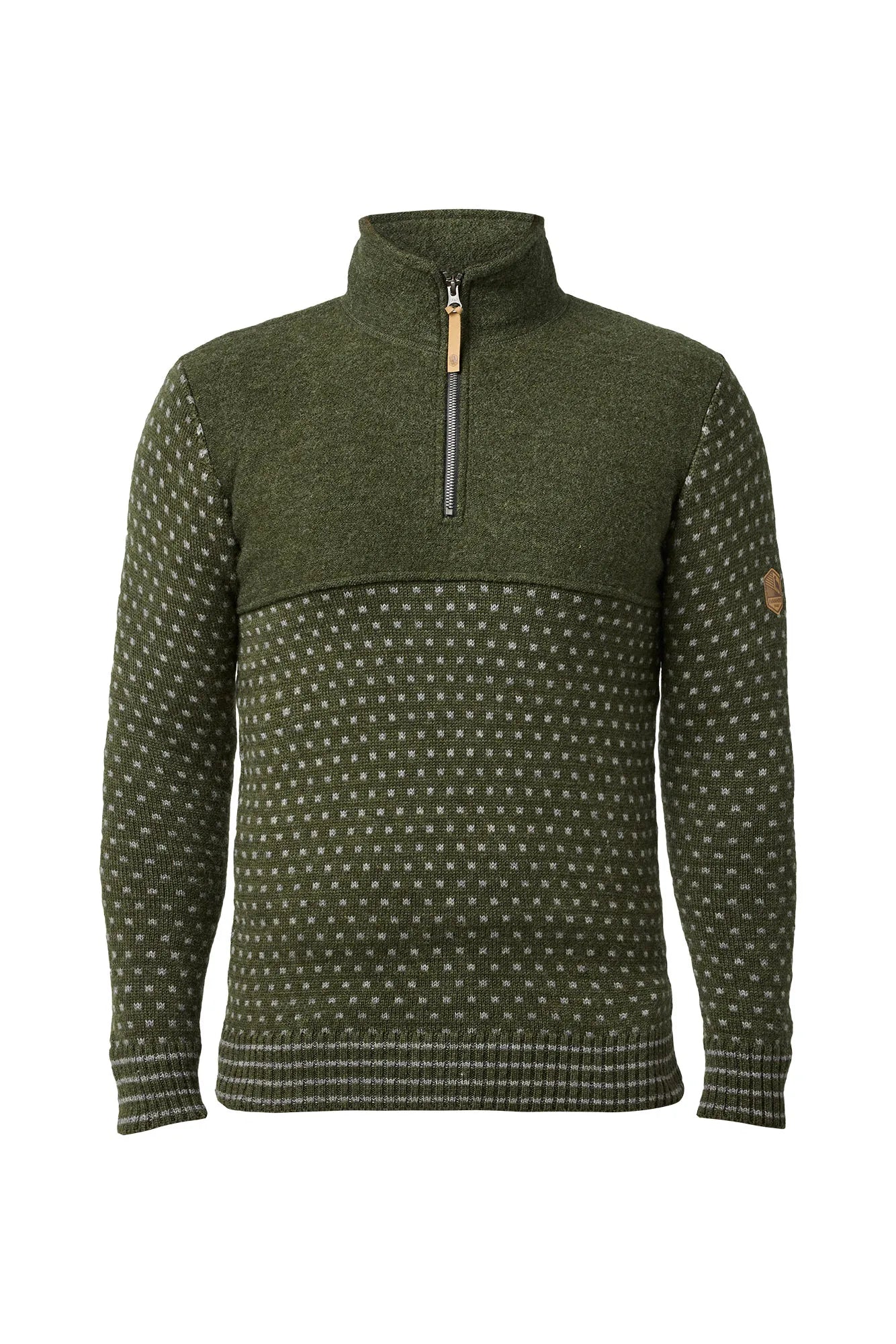 SVERRE HALF ZIP — LODEN GREEN - Ivanhoe of Sweden