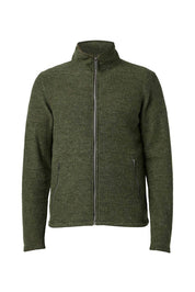 BRUNO FULL ZIP, 60% FILTAD ULL, 40% LYOCELL — LODEN GREEN - Ivanhoe of Sweden