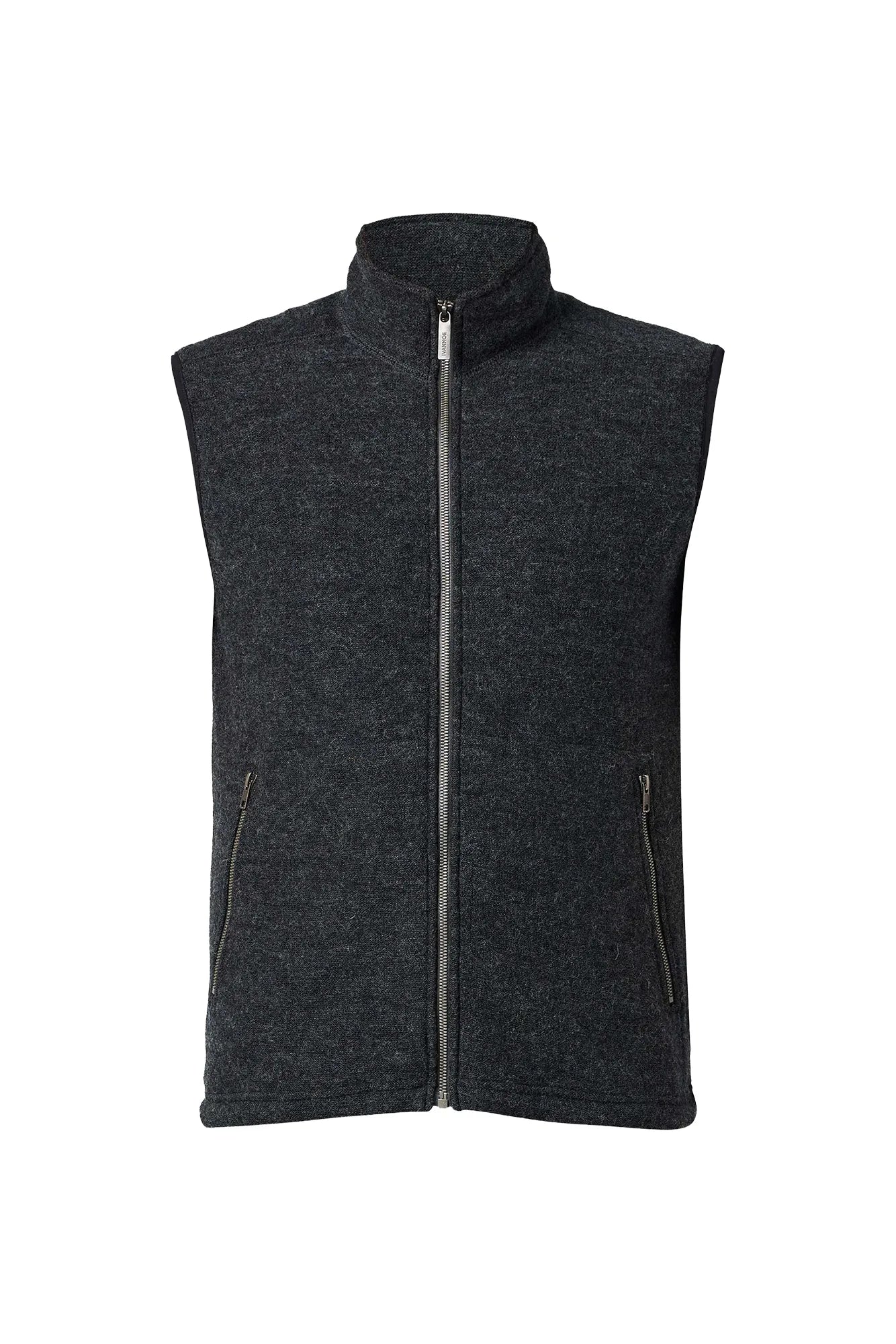 KURRE VEST, 60% FILTAD ULL, 40% LYOCELL — GRAPHITE MARL - Ivanhoe of Sweden