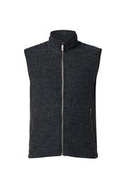 KURRE VEST, 60% FILTAD ULL, 40% LYOCELL — GRAPHITE MARL - Ivanhoe of Sweden