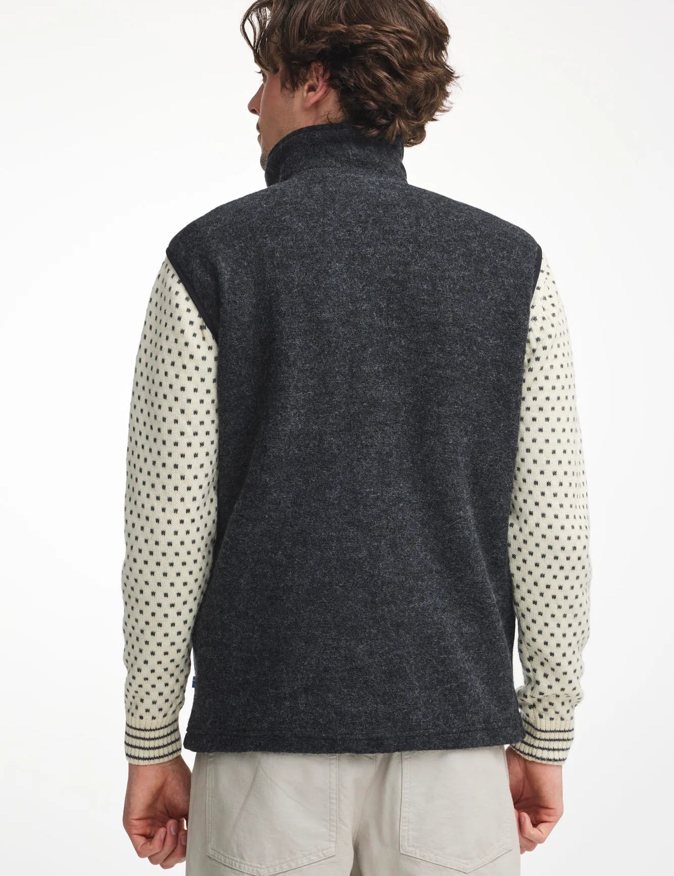 KURRE VEST, 60% FILTAD ULL, 40% LYOCELL — GRAPHITE MARL - Ivanhoe of Sweden