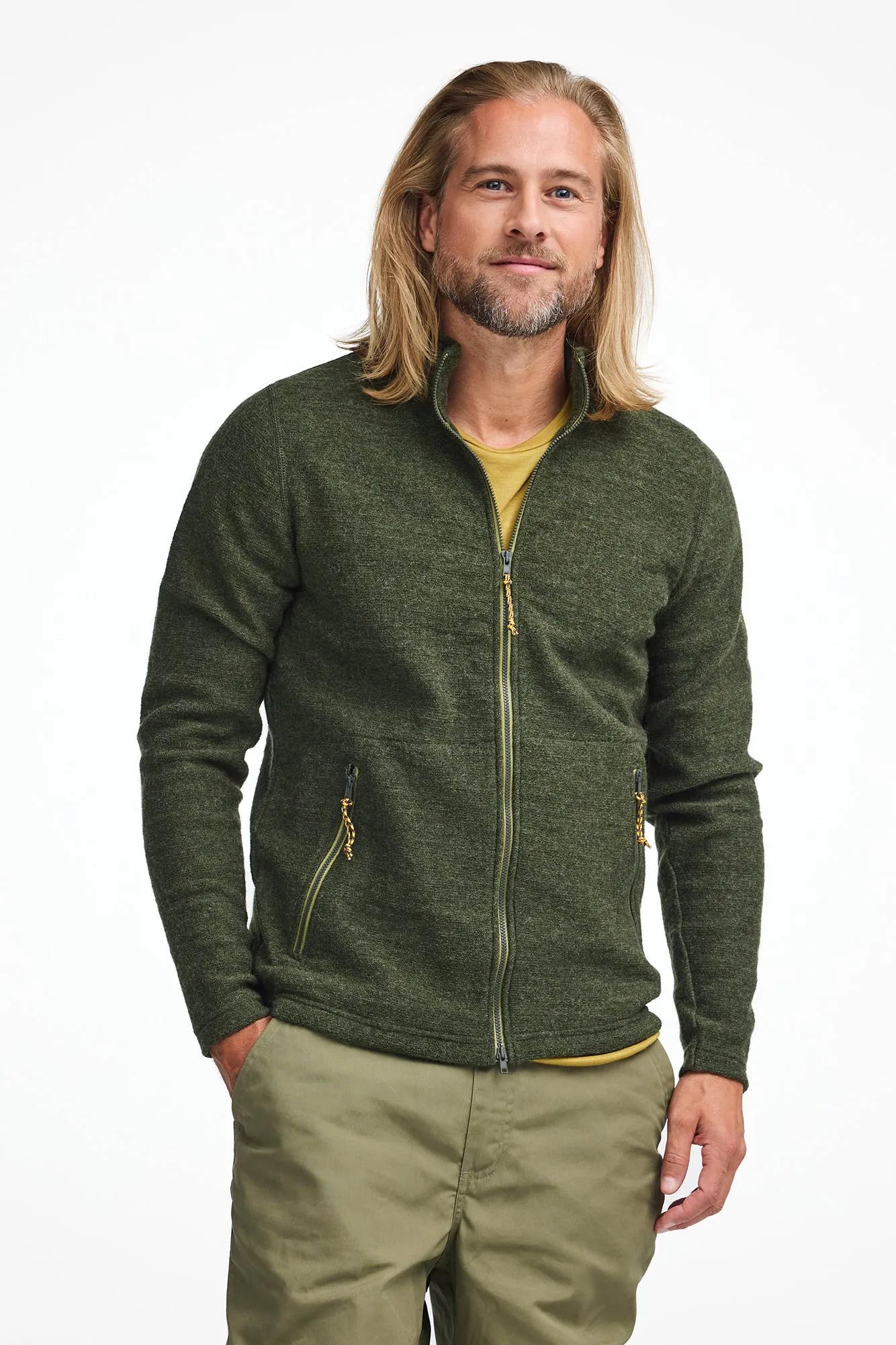 LOUIE FULL ZIP , 98% ULL — LODEN GREEN - Ivanhoe of Sweden