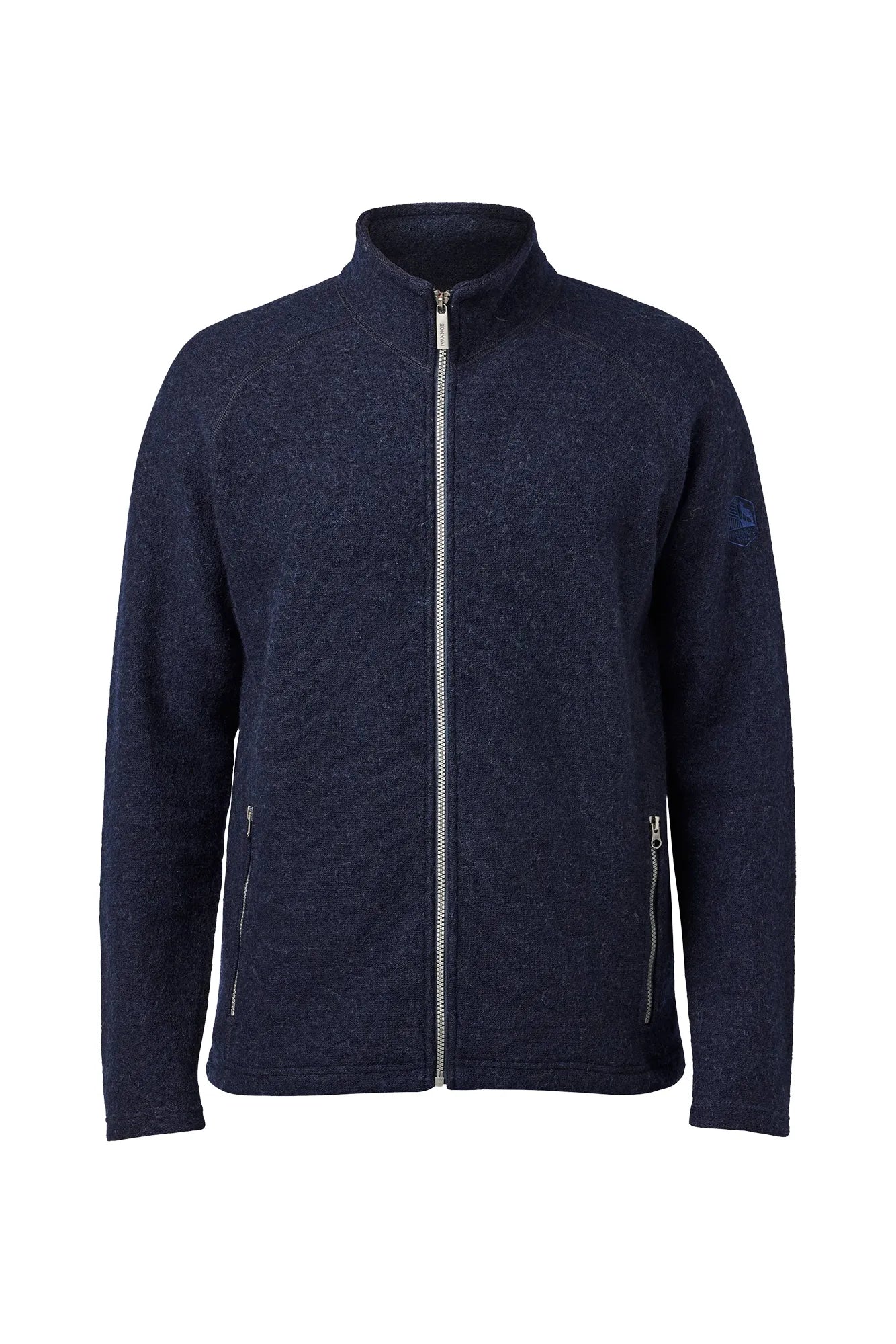 DANNY FULL ZIP, 100% FILTAD ULL — LIGHT NAVY - Ivanhoe of Sweden