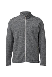 DANNY FULL ZIP, 100% FILTAD ULL — GREY - Ivanhoe of Sweden