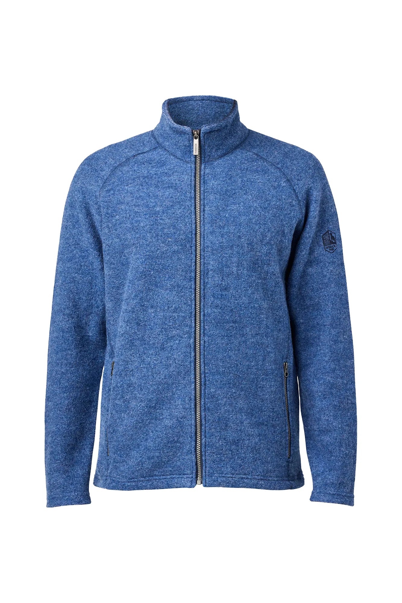 DANNY FULL ZIP, 100% FILTAD ULL — DENIM - Ivanhoe of Sweden