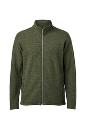 DANNY FULL ZIP, 100% FILTAD ULL — LODEN GREEN - Ivanhoe of Sweden