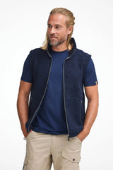 DANTE VEST, 100% FILTAD ULL — LIGHT NAVY