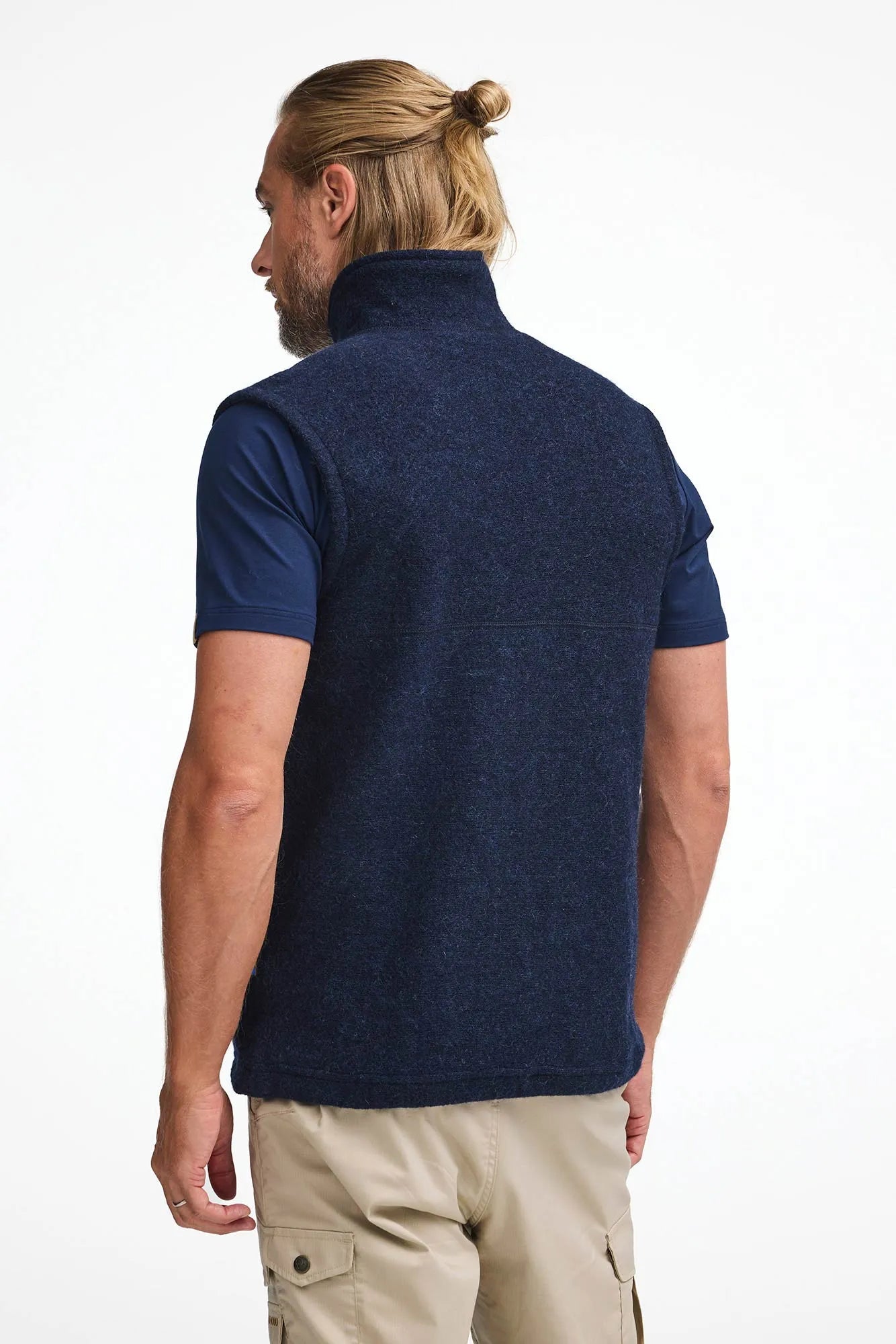 DANTE VEST, 100% FILTAD ULL — LIGHT NAVY - Ivanhoe of Sweden