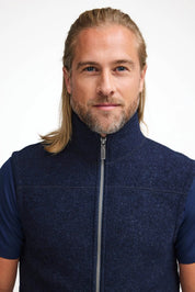DANTE VEST, 100% FILTAD ULL — LIGHT NAVY - Ivanhoe of Sweden