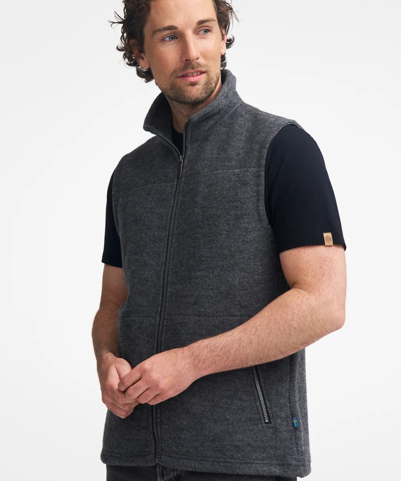 DANTE VEST, 100% FILTAD ULL — LIGHT NAVY - Ivanhoe of Sweden