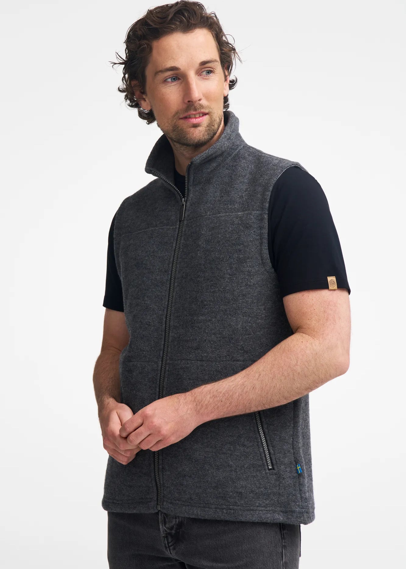 DANTE VEST, 100% FILTAD ULL — LIGHT NAVY - Ivanhoe of Sweden