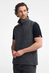 DANTE VEST, 100% BOILED WOOL   — GRAPHITE MARL