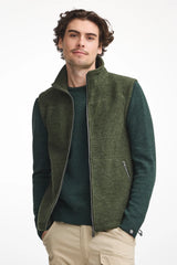 DANTE VEST, 100% FILTET ULD — LODEN GRØN