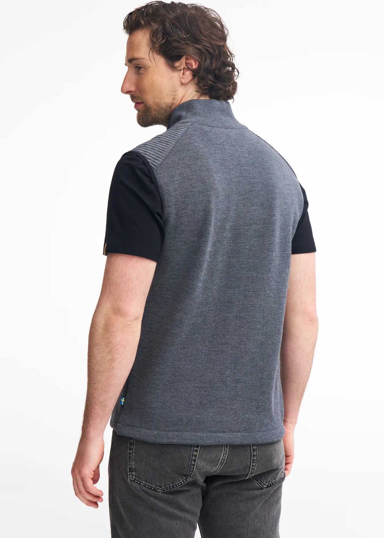 RALF VEST, 100% FINE MERINOULL — GREY - Ivanhoe of Sweden