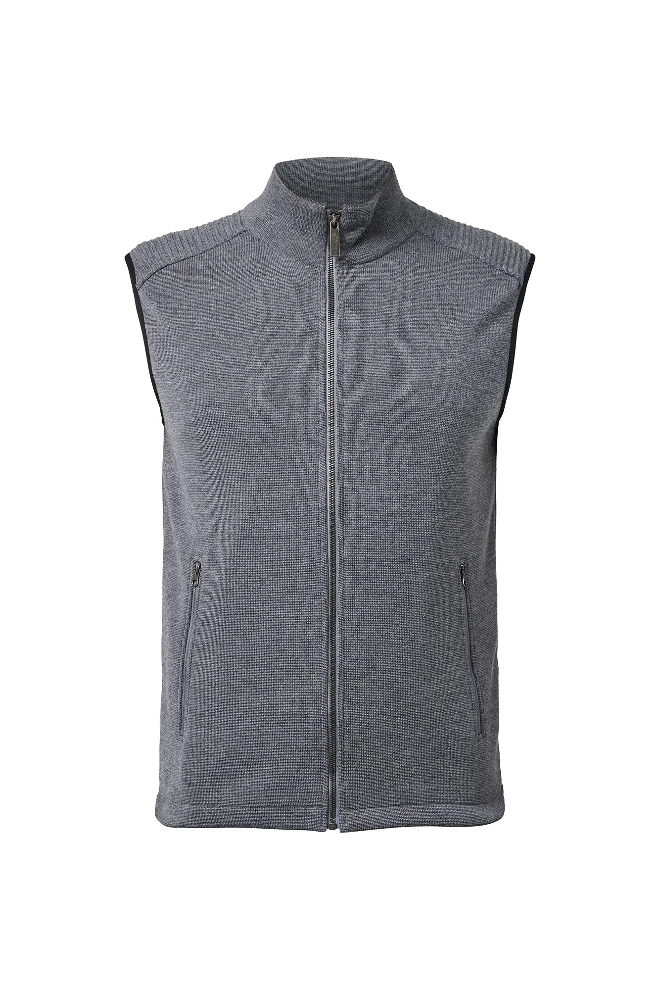 RALF VEST, 100% FINE MERINOULL — GREY - Ivanhoe of Sweden