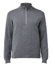RUBEN HALF ZIP, 100% FINE MERINOULL — GREY - Ivanhoe of Sweden