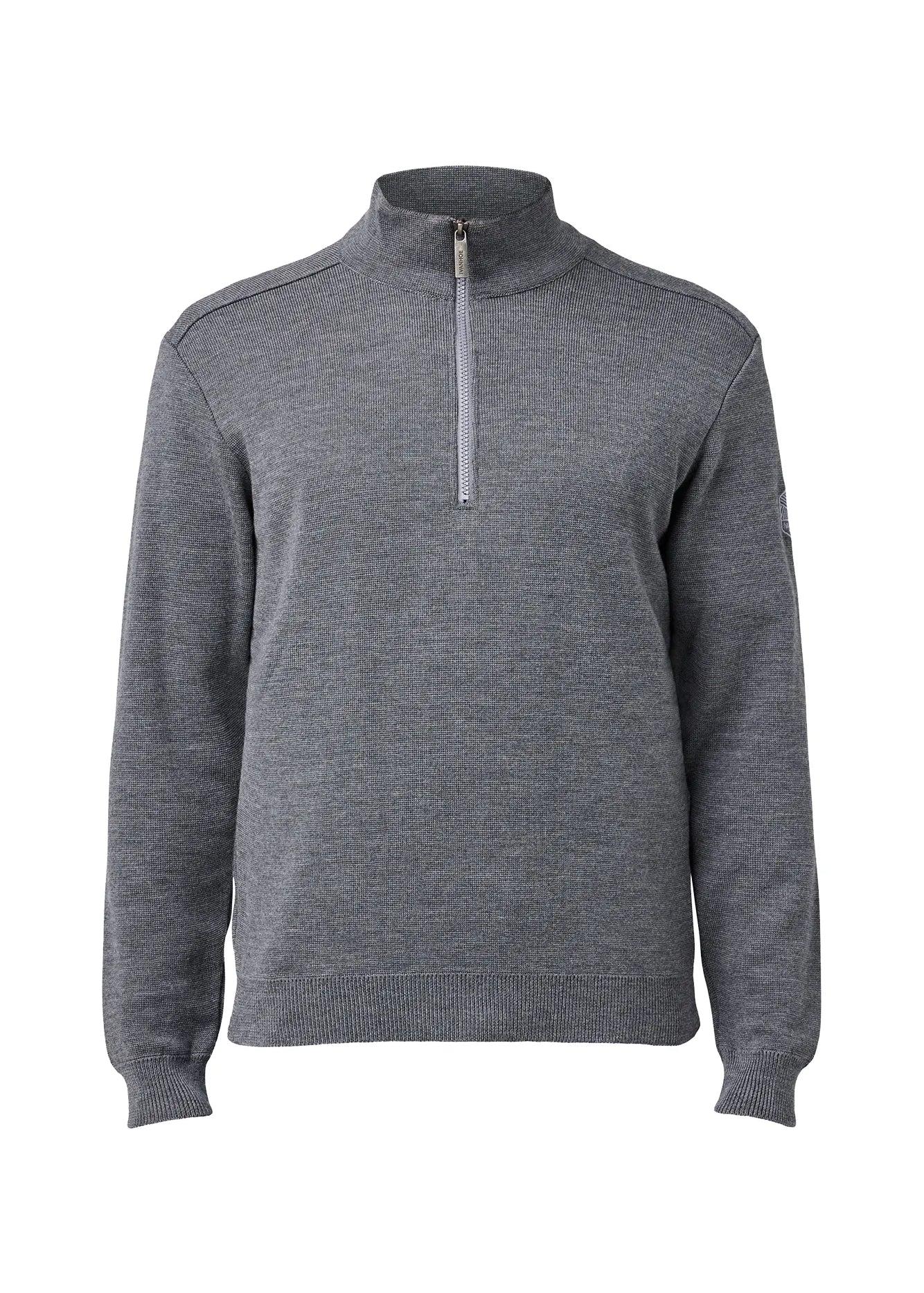 RUBEN HALF ZIP, 100% FINE MERINOULL — GREY - Ivanhoe of Sweden