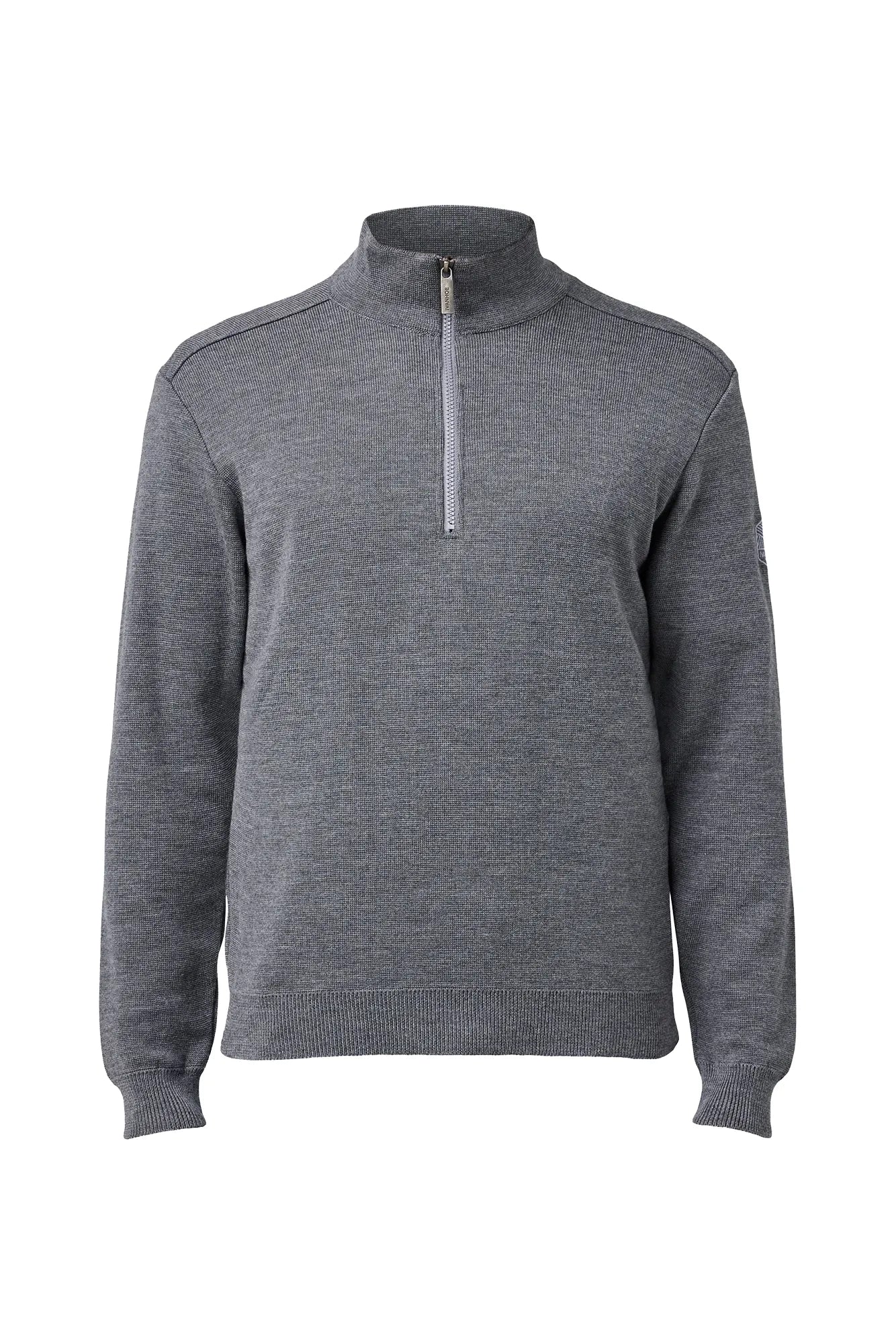 RUBEN HALF ZIP, 100% FINE MERINOULL — GREY - Ivanhoe of Sweden