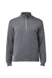 RUBEN HALF ZIP, 100% FINE MERINOULL — GREY - Ivanhoe of Sweden