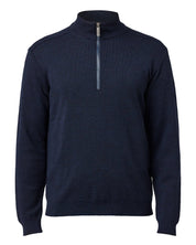 RUBEN HALF ZIP, 100% FINE MERINOULL — NAVY - Ivanhoe of Sweden
