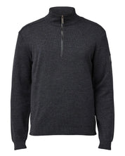 RUBEN HALF ZIP, 100% FINE MERINOULL — GRAPHITE MARL - Ivanhoe of Sweden