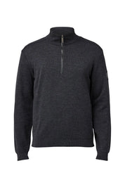 RUBEN HALF ZIP, 100% FINE MERINOULL — GRAPHITE MARL - Ivanhoe of Sweden