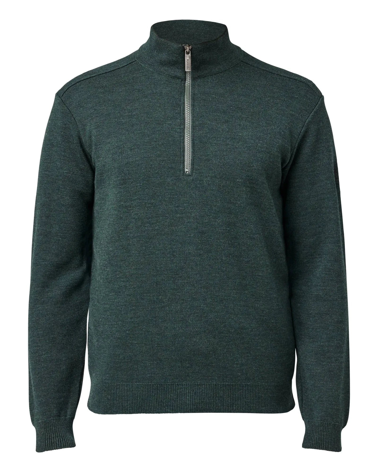 RUBEN HALF ZIP, 100% FINE MERINOULL — RIFLE GREEN - Ivanhoe of Sweden